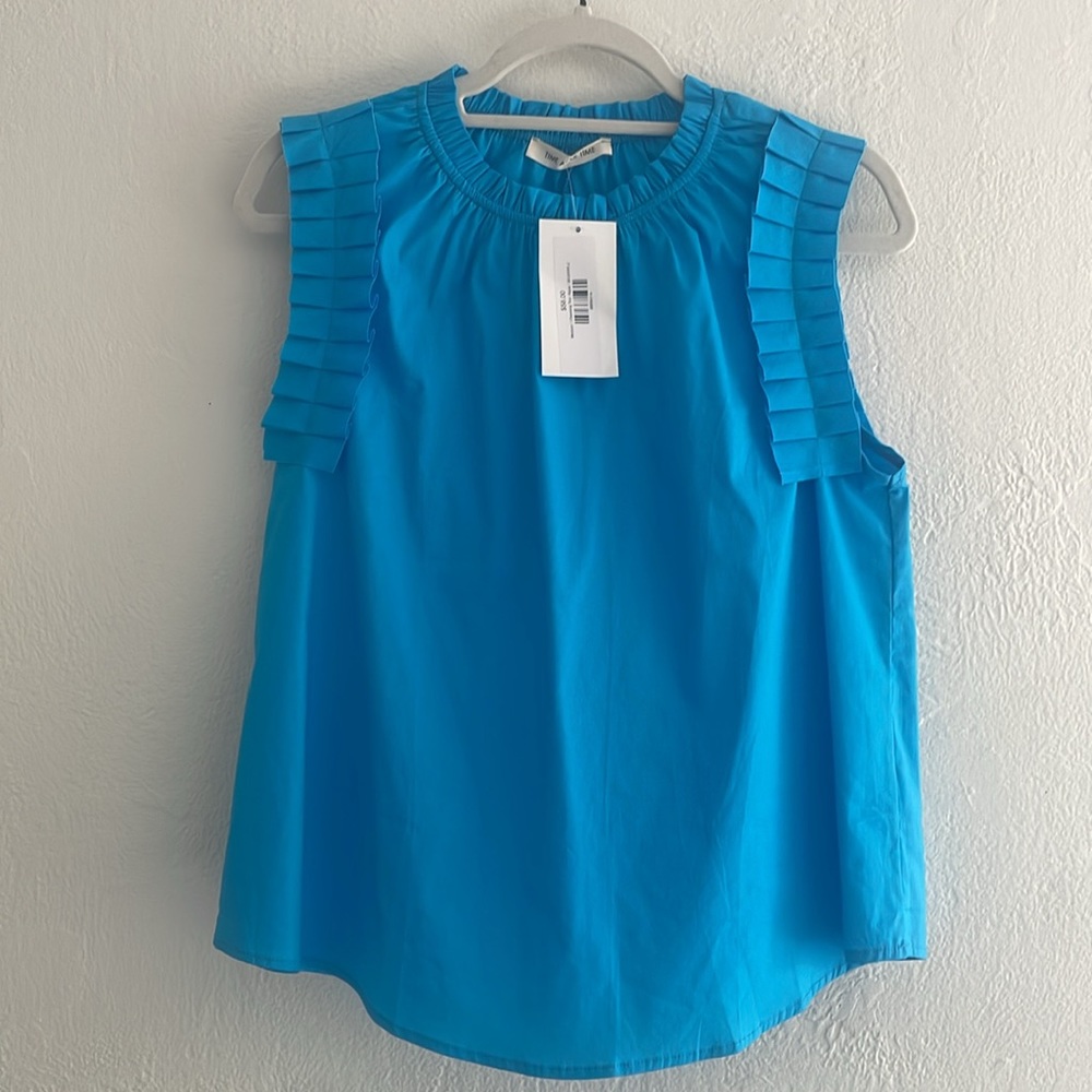 Time After Time Medium Channing Top, Aqua - Picture 3 of 10